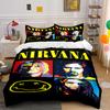 Nirvana Band Art Bedding Set 3-Piece Bedding set (1 duvet cover, 2 pillowcases, duvet not included)