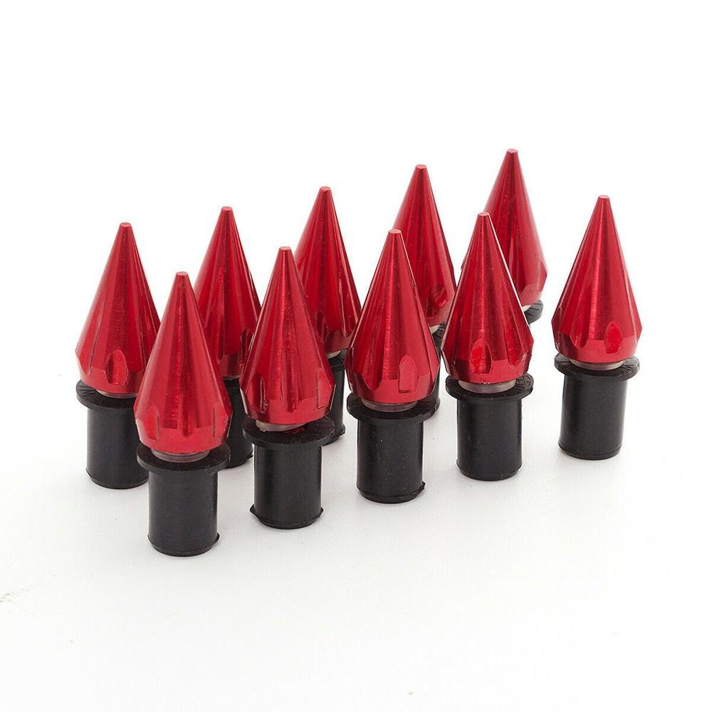 Universal/Red Motorcycle Spike Bolts Windscreen Fairings-License Plate M5 5mm