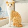 Tabby Cat Cute Animal Plush Doll Big Eyes Siamese Cat Pillow Lying Down Cat Plush Toy  Children