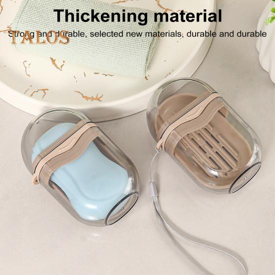 Cestovní pouzdro na mýdlo Průhledný design Kompaktní Přenosné Nepropustné Držák na mýdlo s víkem Miska na mýdlo s odtokovou vaničkou