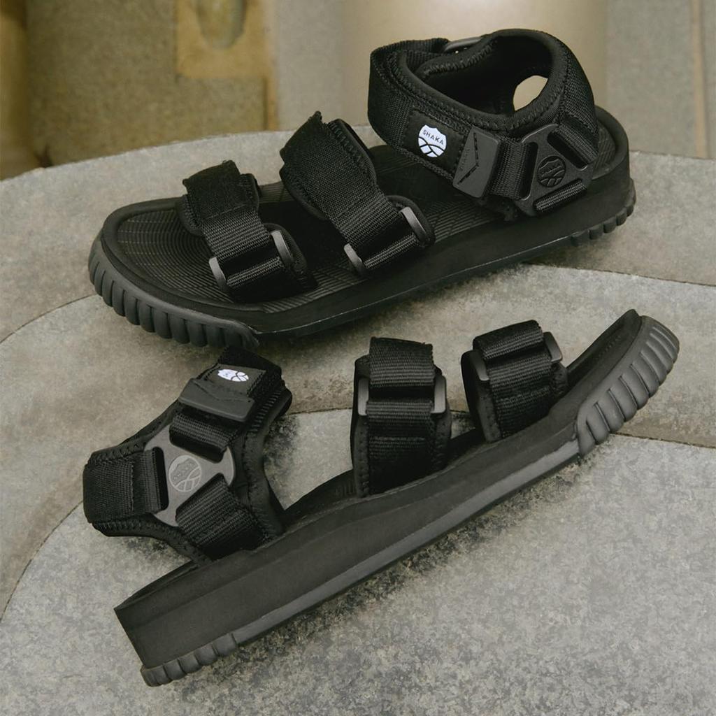 Shaka Sports Easy to Walk Sports Neo cm Sandalen, in, Leichtgewicht, Herren, Damen, Outdoor, Camping, Festivals, Sandalen, Bungee, Schwarz, 00R-Neu, 28.0