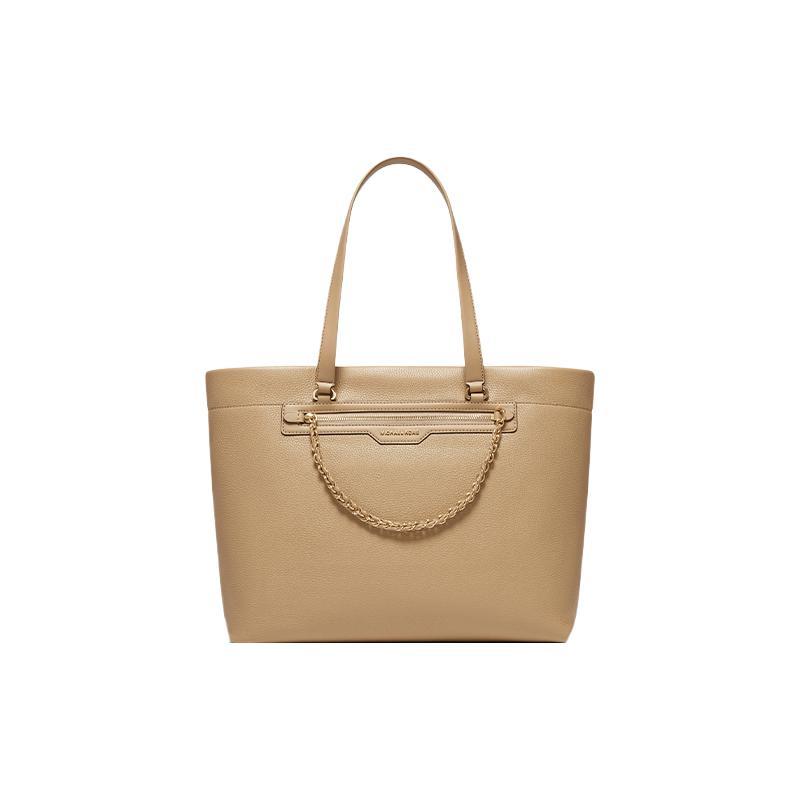 MICHAEL KORS Slater Retro Solid Color Cow Leather Tote Bag Tote Bag Shopping Bag Shoulder Handbag Large Women s Camel коричневый