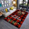 Christmas Pinecone Plaid Rug Suitable As a Non-slip Mat for the Living Room or Bedroom Sofa