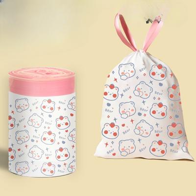 Kordelzugfreier, reißfester, bedruckter Müllsack, verdickter PE-Haushalts-Plastiksack für Büro und Küche, Cartoon-Kordelzugtyp