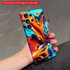 2DFlat Samsung Phone Case Vibrant Paint Splash Sports Car Phone Case Applicable To Galaxy S23 S24 S25ULTRA S26 A12 A14 A15 A16 A54 A55