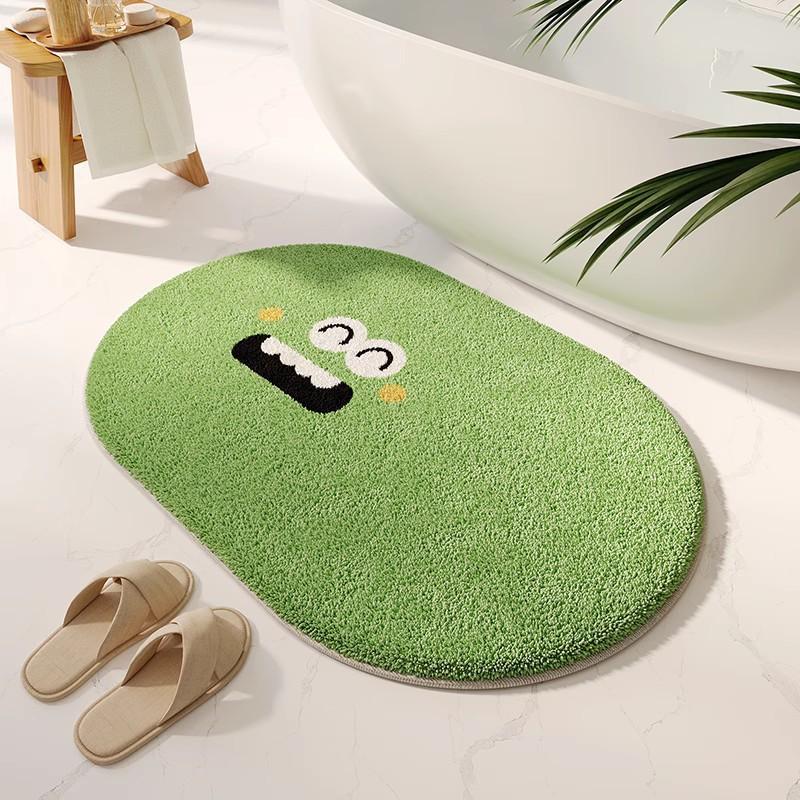 Absorbent Monster Bathroom Floor Mat Bathroom Floor Mat Imitation Cashmere Door Mat Non-slip Mat Household Bedroom Carpet Door Mat
