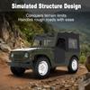 1:10 Scale RC Crawler, 4WD All Terrain Off Road Vehicle, Electric Remote Control Car with Removable Doors and Roof Green