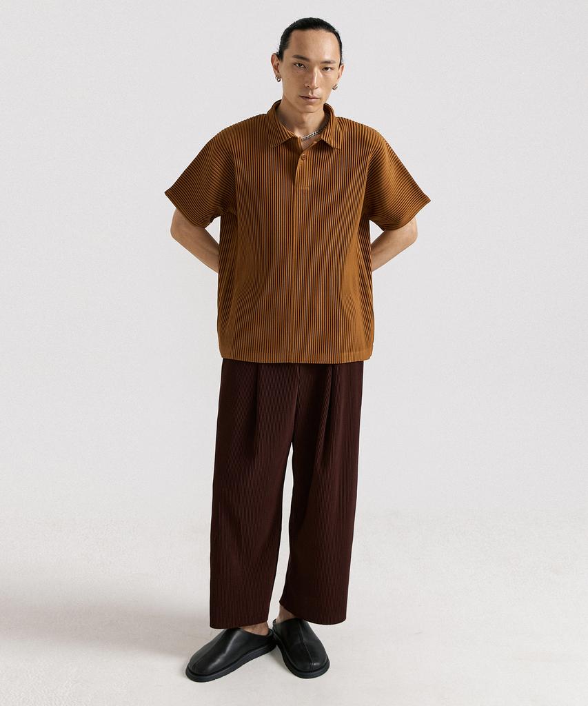 Akebteu Pt11X Pleated Wide Pintuck Pants [Wine]