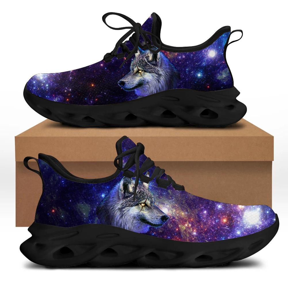 2024 heißer Verkauf Produkt Atmungsaktive Mesh herren Schuhe Graffiti Wolf Muster Vulkanisierte Turnschuhe Individuell Bedruckte Casual Schuhe