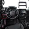 LHD Carbon Fiber ABS Headlight Adjustment Switch Trim For Toyota Hilux 2016-
