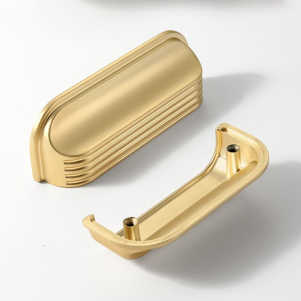 Zinc Alloy Material Drawer Pulls Curved Edges Design Drawer Handles Kitchen Cabinets