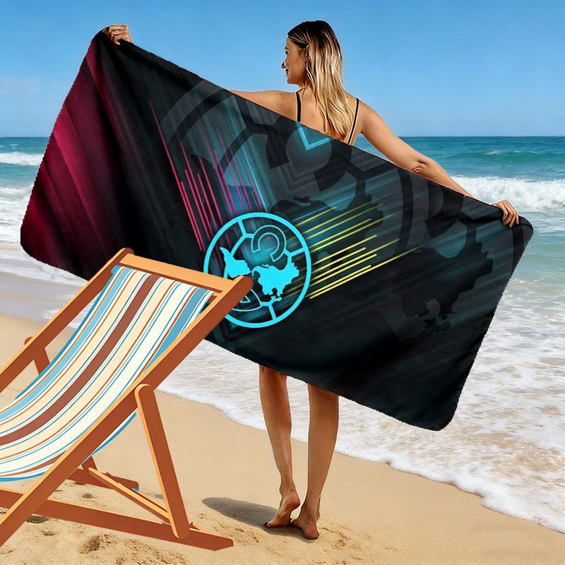 Club America Print Beach Towel, Large Soft Quick Dry Towel for Beach Camping Swimming