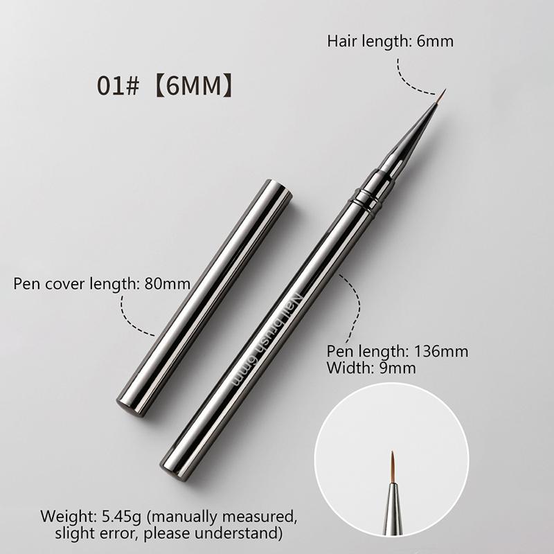 1 Stück Nail Art Liner Pinsel Verlängerte Linien Striping Zeichnen Uv Gel Malerei Nageldesign Stift Professionelles Maniküre Werkzeug