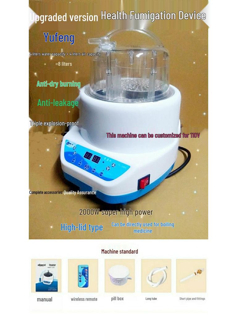 Domácí parní fumigační stroj pro saunu 2000 W s hrncem 4 l