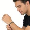 Noteer 7 Soorten Steen Armbanden Mannen Tijgeroog Lavasteen Howliet Kralen Hematiet Meditatie Genezing Armband Vriend Pols Sieraden