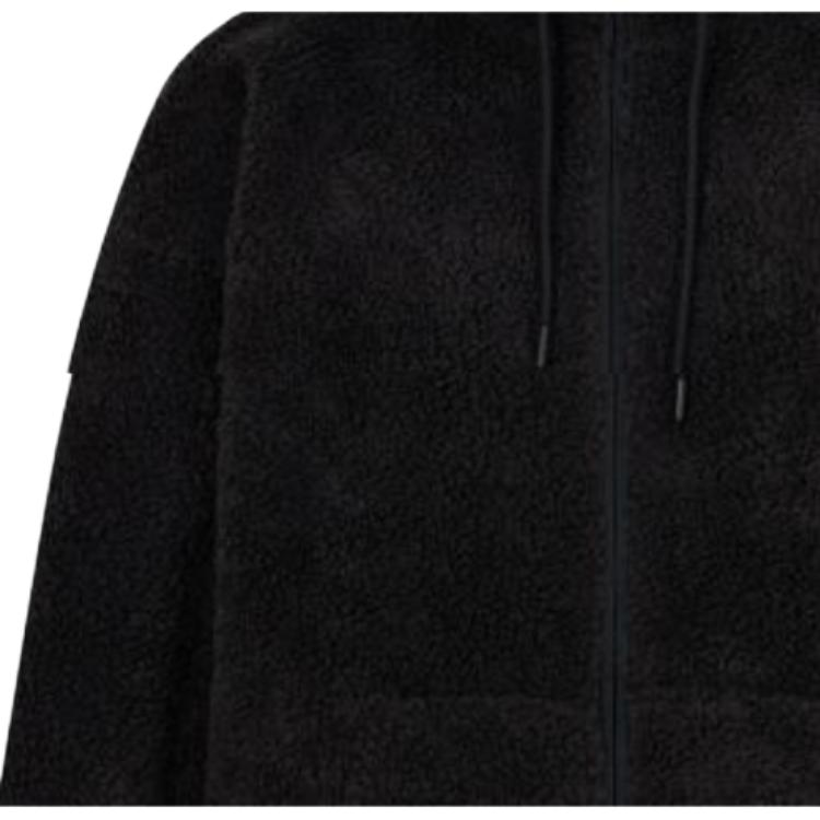 Giacca in Pile a Maniche Lunghe con Cappuccio e Zip Monocolore Levis da Uomo Nera A5812-0000