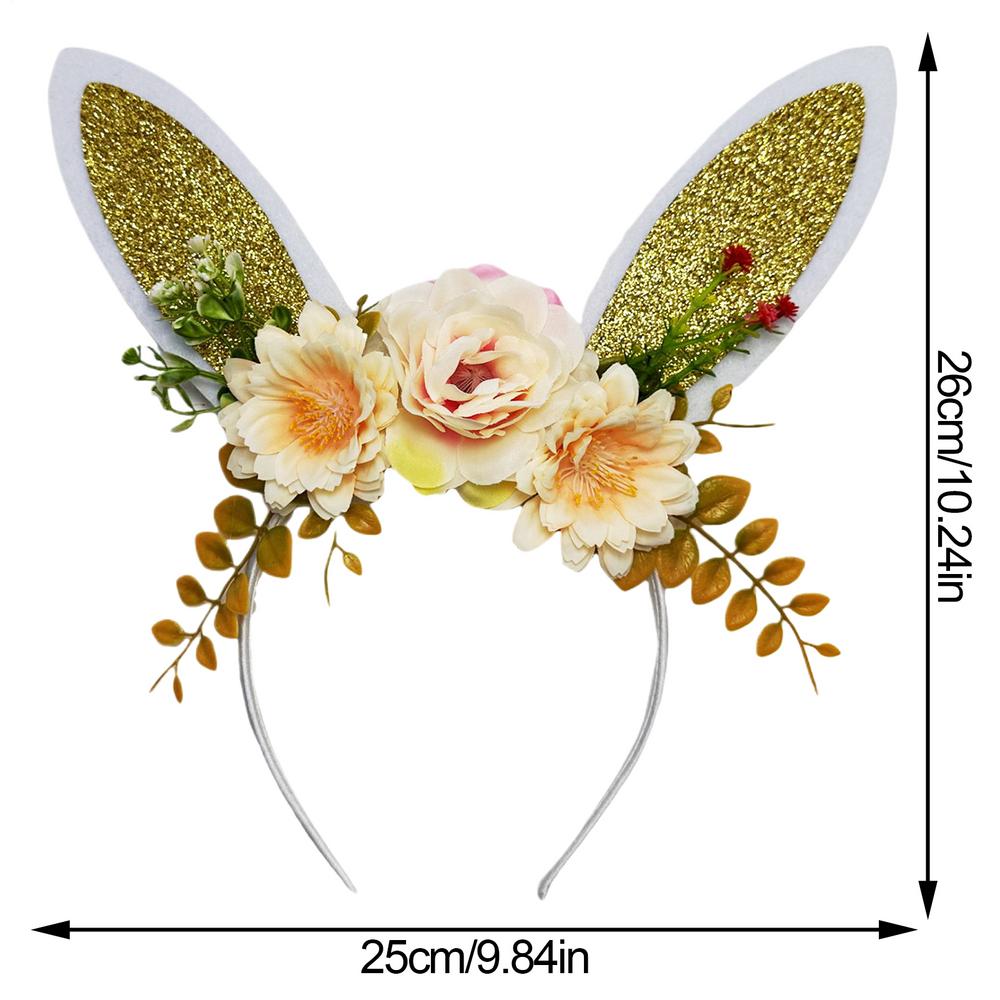 Easter Bunny Headband Adjustable Soft Glitter Cartoon Costume Decoration Adult Kids Party Favor Headband For Cosplay Photo Booth