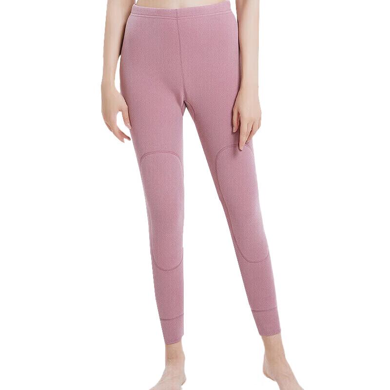 Hengyuanxiang Women's Fleece-Lined Thermal Leggings with Knee Pads TC-5002