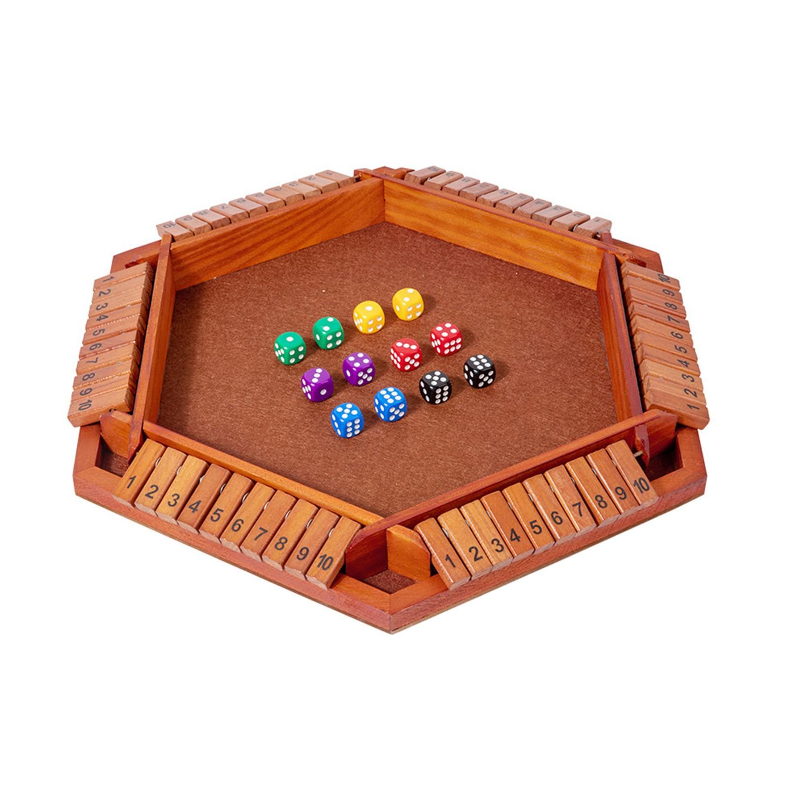 

Игра «Закрой коробку», деревянная игра «Закрой коробку», настольная игра с кубиками для 6 игроков One Size коричневый