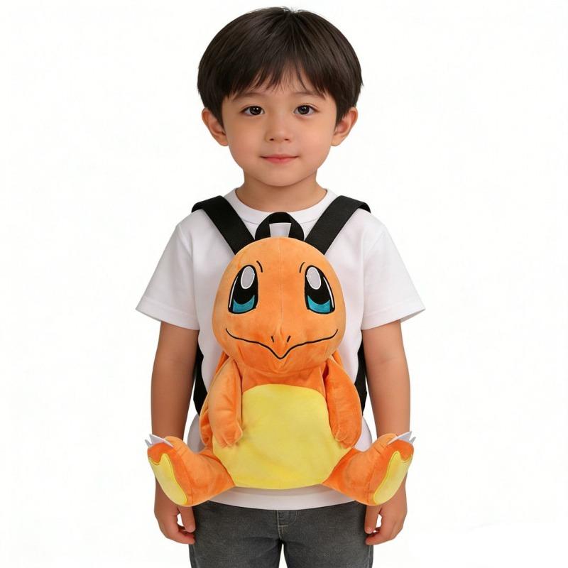 Plush Doll Backpacks Cosplay Charizard Gengar Eevee Stuffed Toy Bags Cute Cartoon Backpacks for Kids Toys