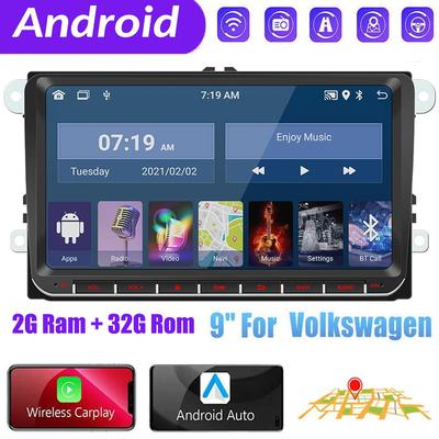 2 Din Android 9 Zoll Autoradio Für Volkswagen Golf 5 6 Passat B6 B7 Skoda Polo Jetta GPS Navigation carplay Multimedia Player
