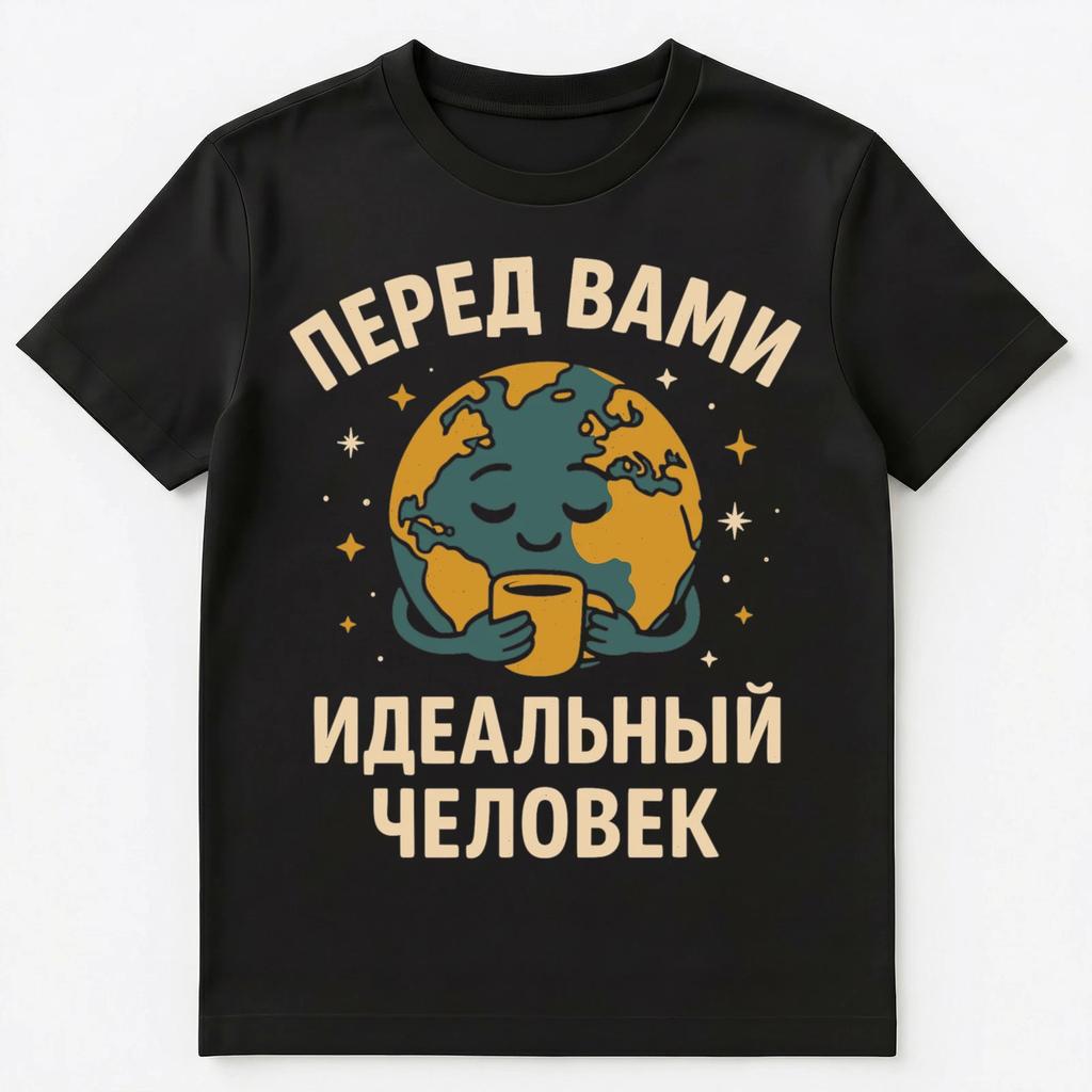 In Front Of You Is A Perfect Human Funny Russian Unisex T-Shirt