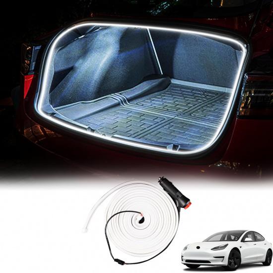 for Tesla Model 3 2017 2018 2019 2020 2021 2022 2023 LED Rear Trunk Cargo Light Interior Decoration Lights Accessories Waterproof DC 15V White Light