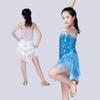 Professional Kids Latin Dance Dress Tassel Ballroom Dance Dress Stage Costume  Children Girls