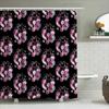 Gothic Kawaii Bat Shower Curtain Halloween Spooky Decor Cute Dark Aesthetic Room Divider Home Decor