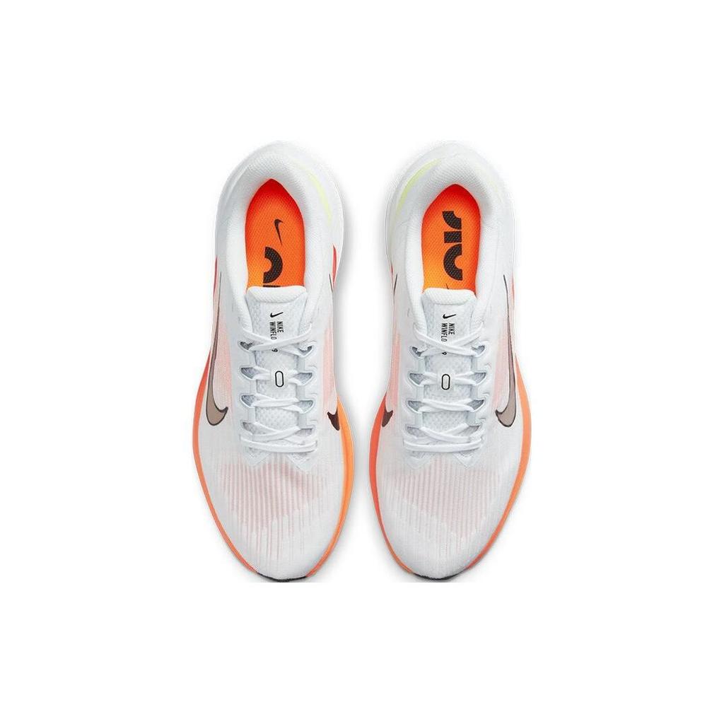 Nike Air Winflo 9 White Bright Crimson Men Sneakers Total-Orange Black DD6203-100