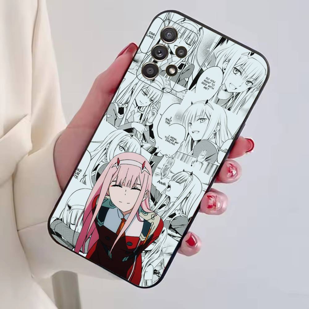 Lovely Zero Two 02 Hot Anime Phone Case For Samsung S25,S24,S21,S22,S23,S30,Ultra,S20,Plus,Fe,Lite,Note,10,Black Cover