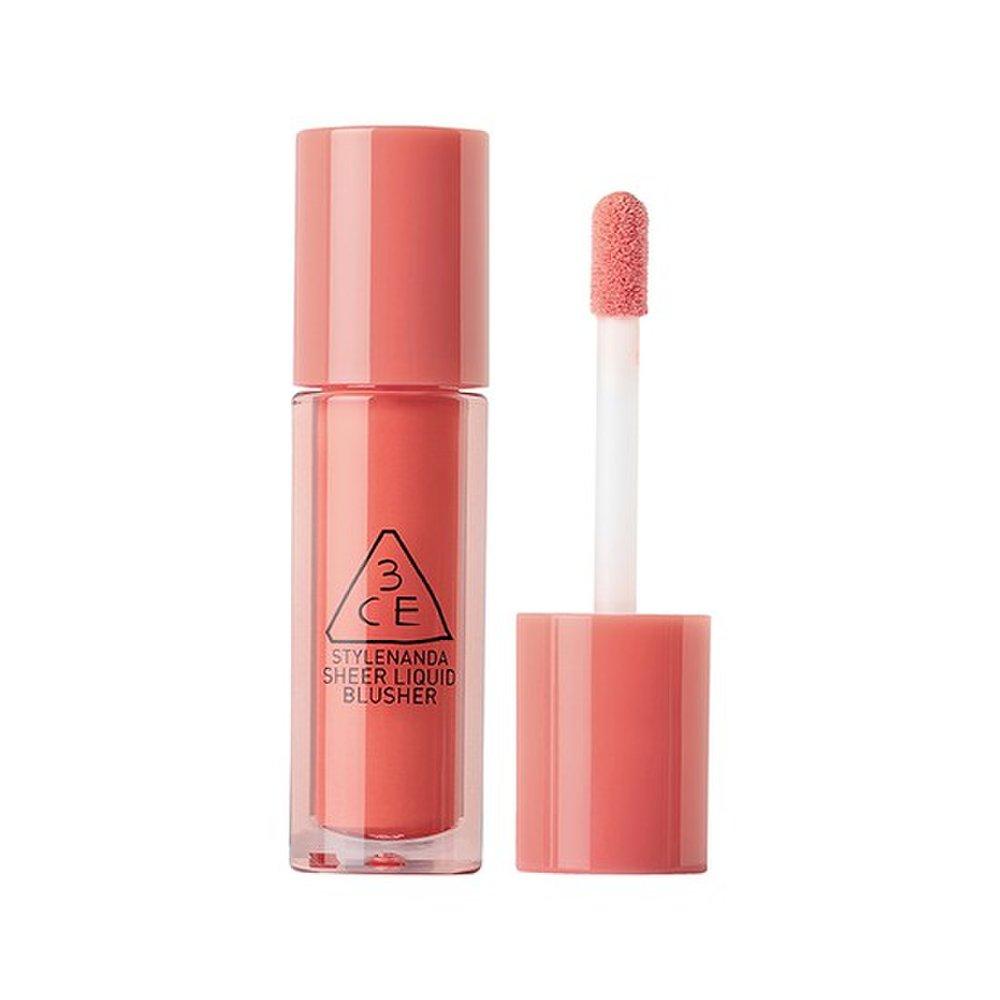 3ce Blush Lichid Transparent 3g+Set Mini Puf de Deget
