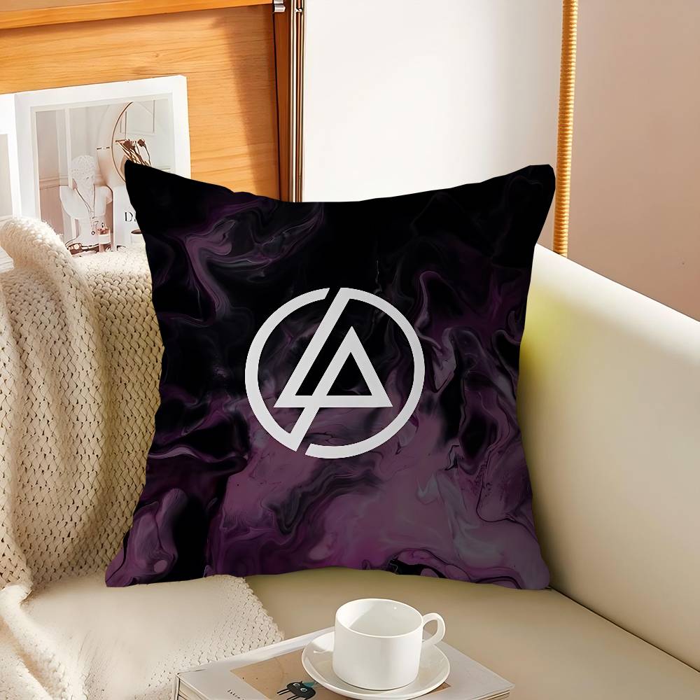Band L-Linkin Cool P-Park LOGO Personlig Bild Text Hem Dekorativa Kuddfodral Hushållsgåvor 45x45cm