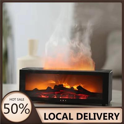 3D Simulation Air Humidifier Essential Oils Humidifiers Home Aroma Humidifier Flame Automatic Fragrance Diffuser With Remote Control