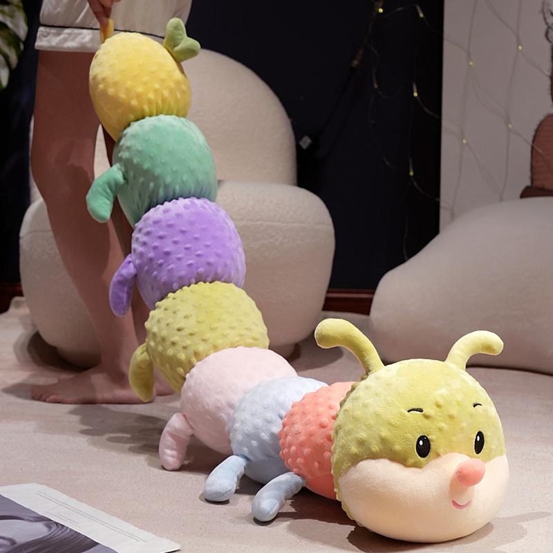 Favorite Toy Unisex 110Cm/130Cm Pretty Colorful Caterpillar Plush Toy, Plush Doll, Stuffed Animal Dollfunny Toys Creative Home Decor Birthday Gift