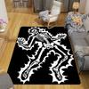 Electrified Skull Rug Floor Mat for Living Room or Bedroom Soft and Comfortable Carpet a Gift for Birthday and Holiday.MFF0918384