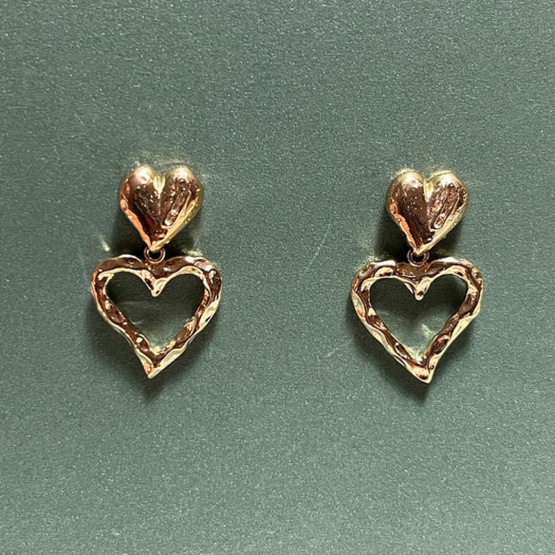 Sophiamor Two Gold Heart Er