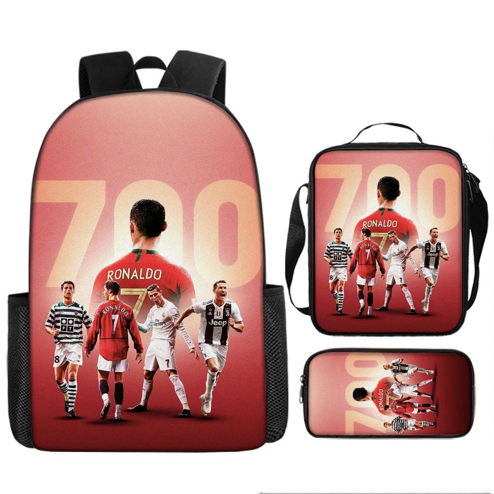 Schulrucksack mit großer Kapazität und Schultergurt; Schüler Drei-teiliges Federmäppchen-Set