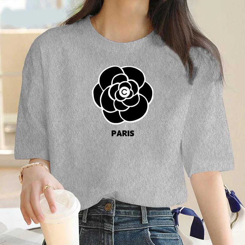 Luxury brand printed women's T-shirt  cotton street Y2KT T-shirt Summer graphic fashion women's T-shirt women's T-shirt