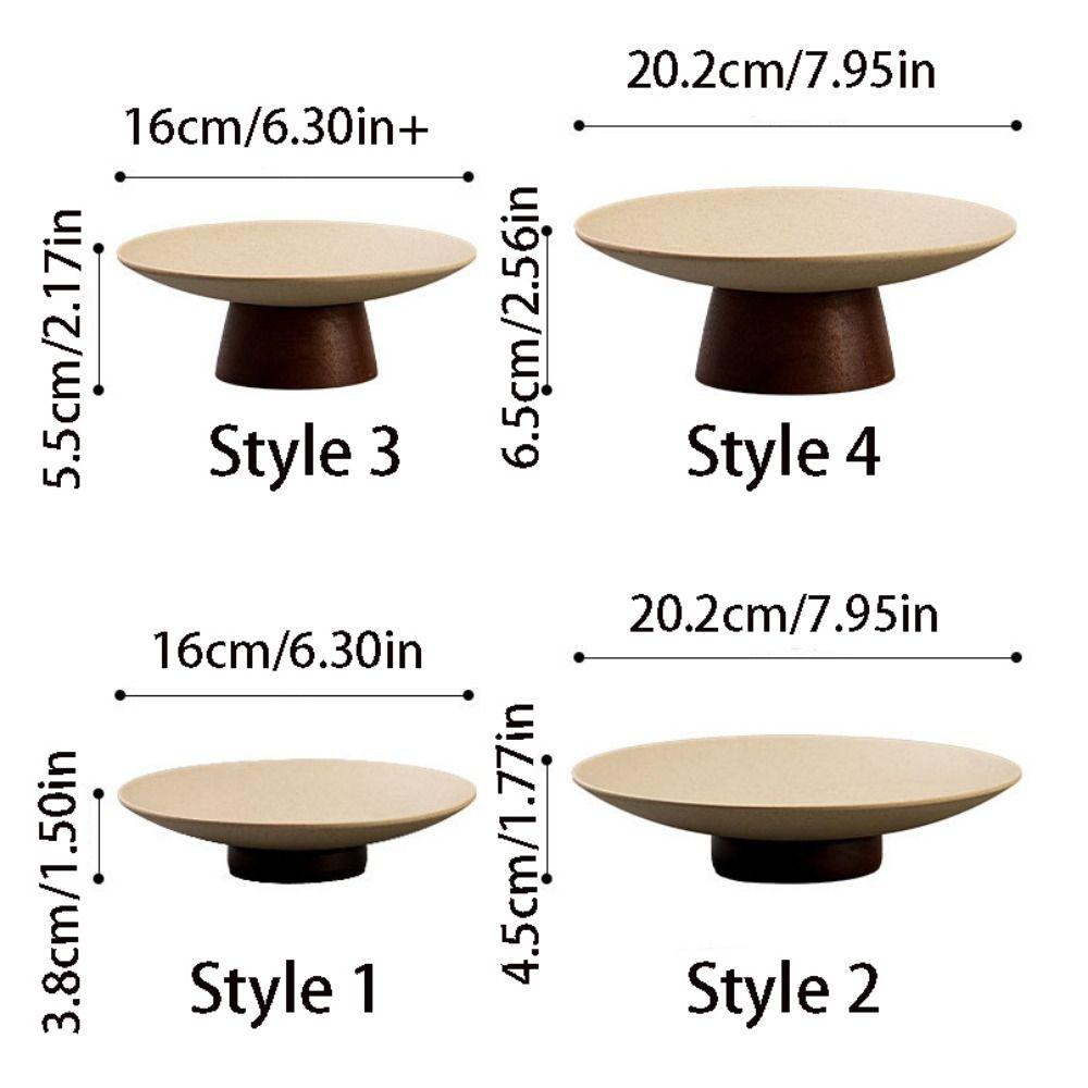 Durable Storage Tray Ceramic Fruit Plate Tableware Dessert Tray  Dim Sum