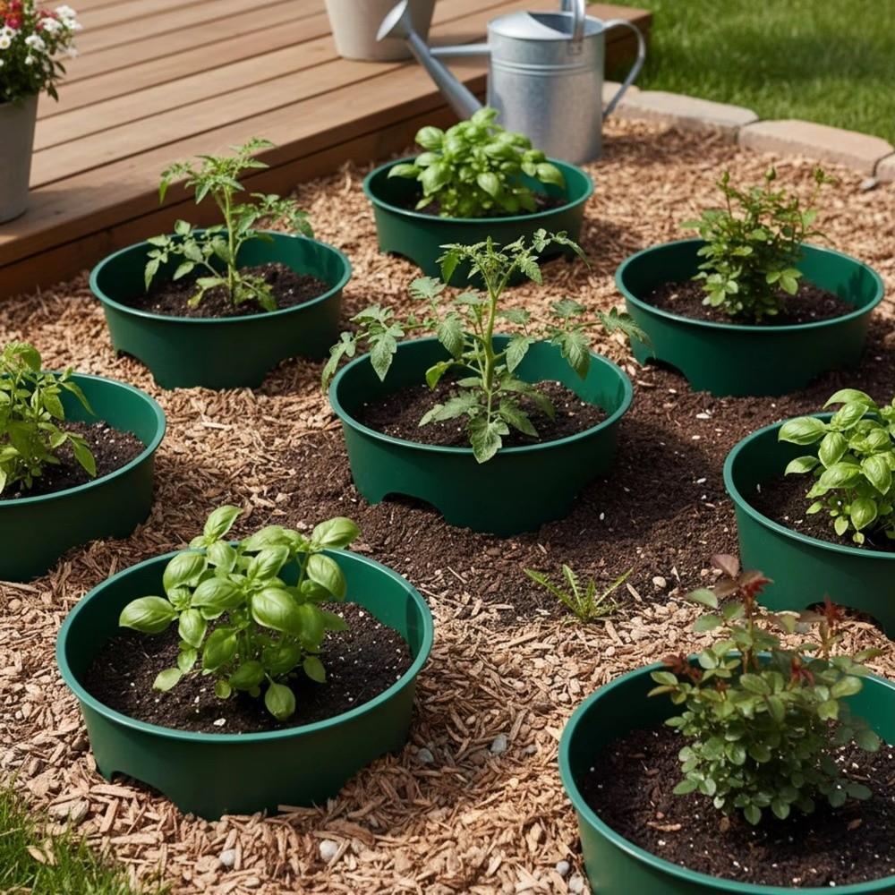 2 Pieces Deep Watering Planting Growth Rings Smooth Edges Root Watering Deep-Root Irrigation Basin Grass Prevention