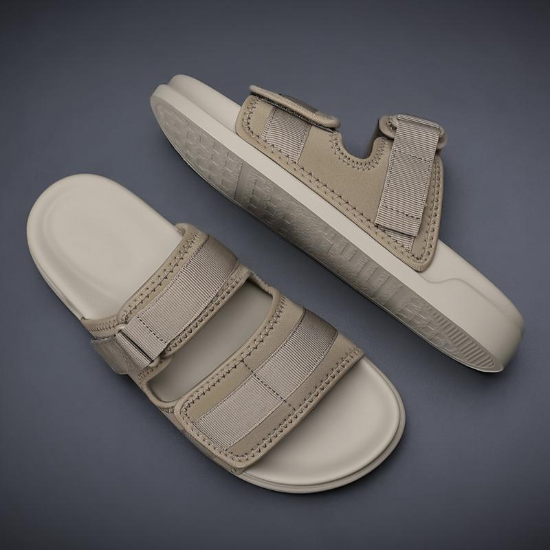2025New Men's Slippers Outdoor Casual Sports Sandals Summer  Breathable Flat Slippers for Men Non Slip Beach Shoes Slide