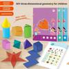 Pull String 3D Geometry Learning Book Childrens DIY Solid Books Solids Geometric Models Space Thinking Training Game