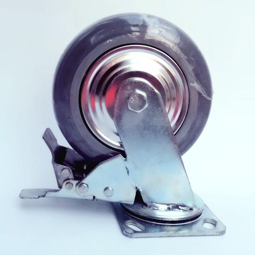 Gray Heavy Duty Silent Swivel Rubber Caster Wheel