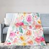 Colored Roses Printed Blanket for Sofa Bed Travel Camping Living Room Office Conditioning Blanket for All Seasons Gifts