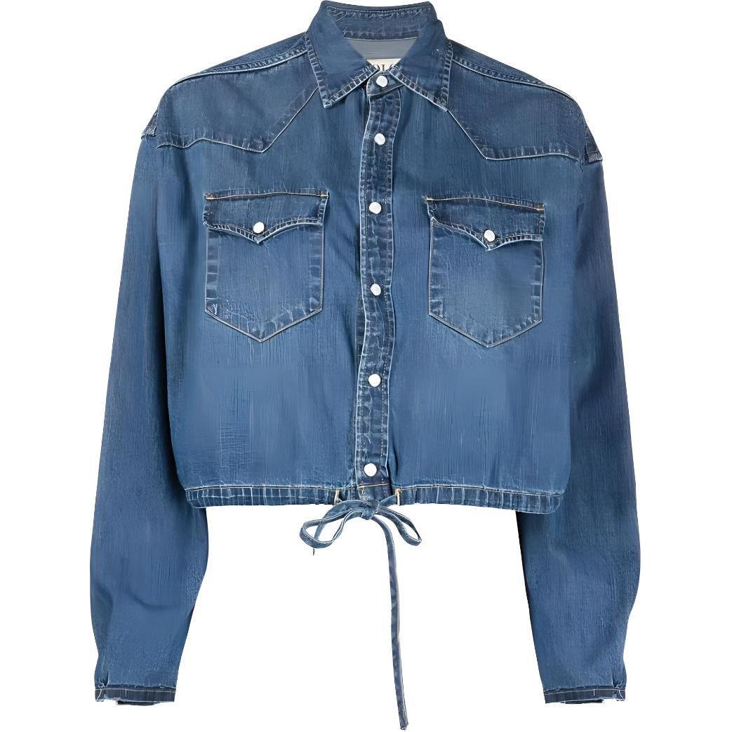 

Polo Ralph Lauren однотонная короткая джинсовая рубашка с длинным рукавом и завязками на талии, женские рубашки синего цвета 211872487001 XL