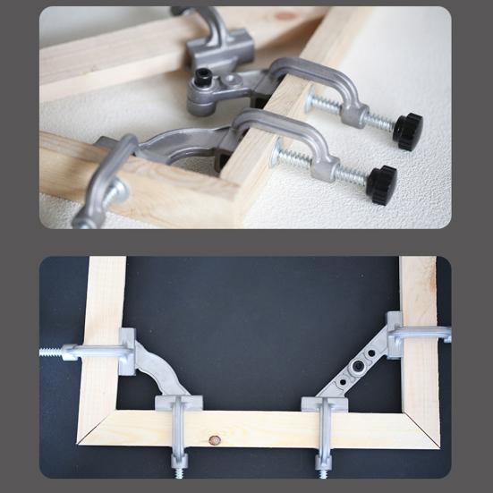 Right Angle Corner Clamp Fast Tightening Safe Grip Multipurpose 10-180-Degree Adjustable Tube Clamp with Swing Jaw