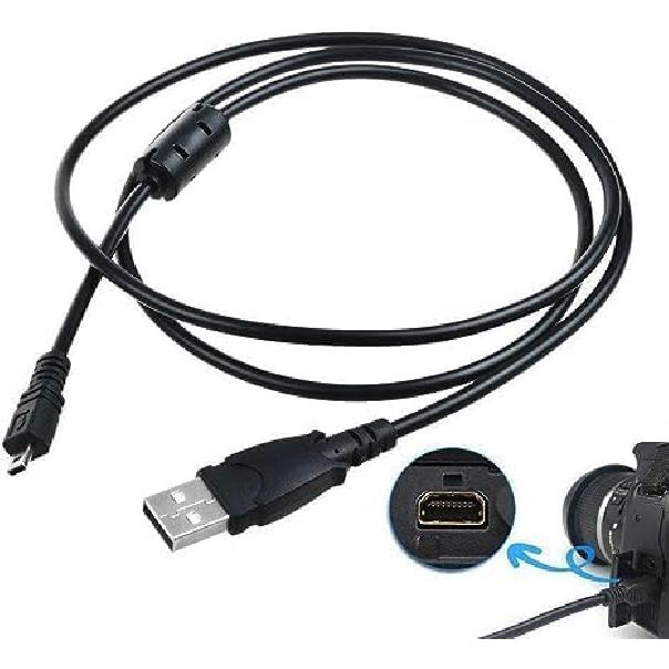 3ft Black USB Data Charger Cable, Audio and Video Power Cables, USB Cable for Nikon Coolpix S2600 S2500 S3000 S3200 S4300 S6100, Replacement