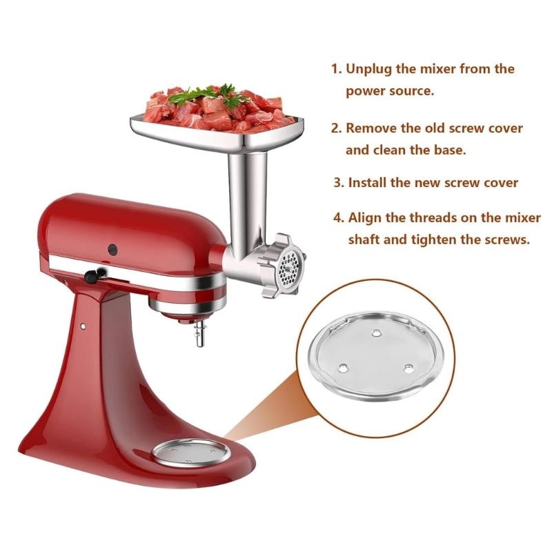 1/2 Pezzi Tappo a Vite di Ricambio Piastra Base W10191926 Piastra di Bloccaggio per Ciotole Mixer Accessori Facile da Installare