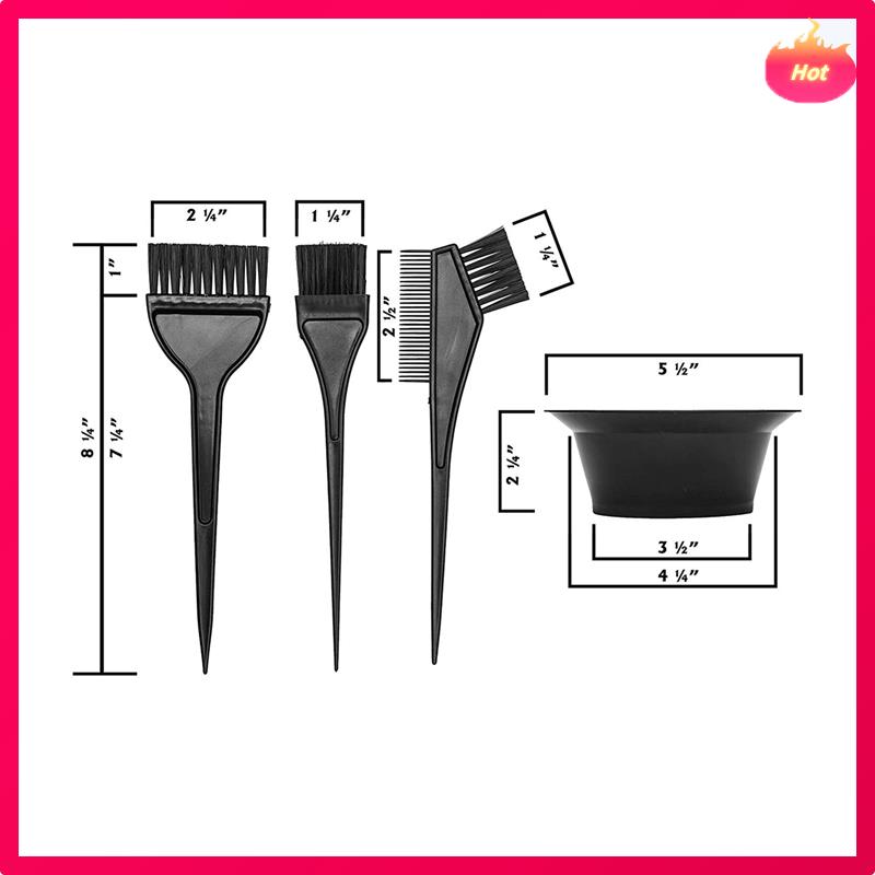 Hair Dye Color Brush And Bowl Set, Hair Color Brush Mixing Bowl Kit 35 Piece